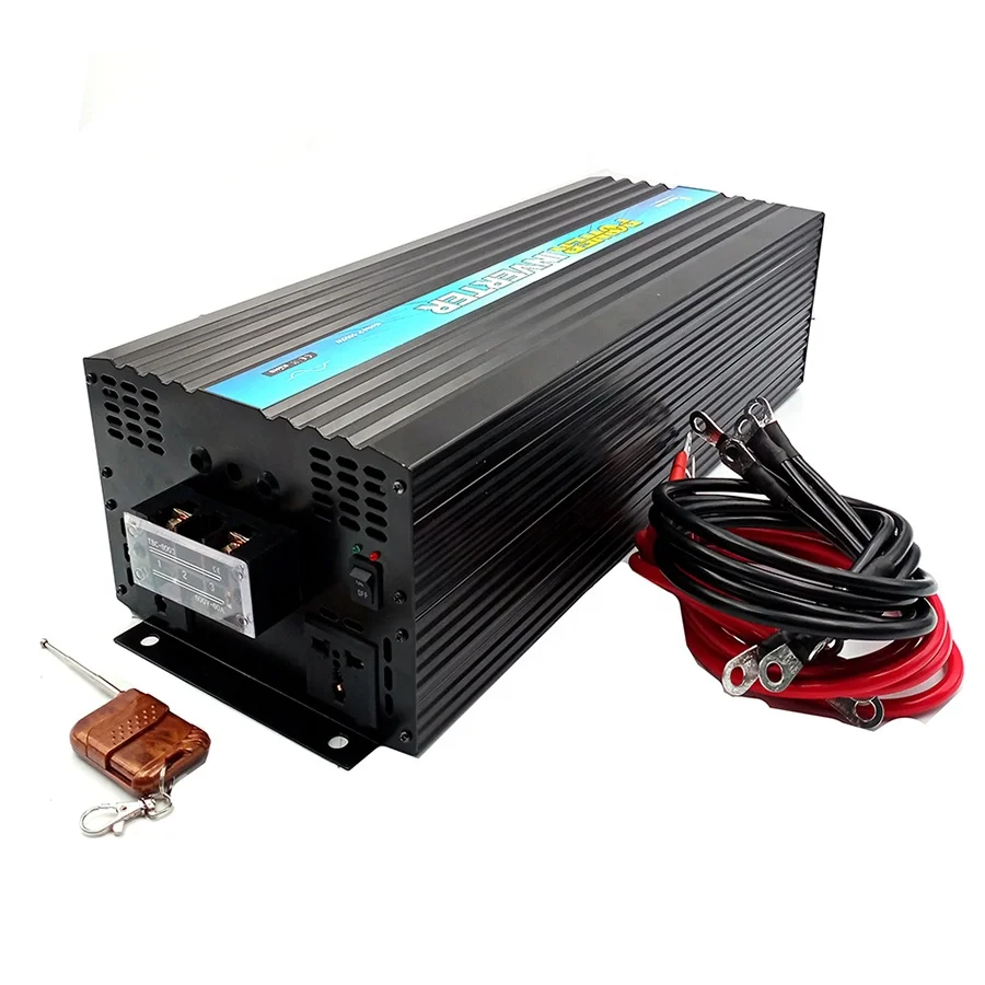 Full Power 6000w Solar Inverter 12v 230v dc to ac Pure Sine Inverters for air conditioner home office appliance