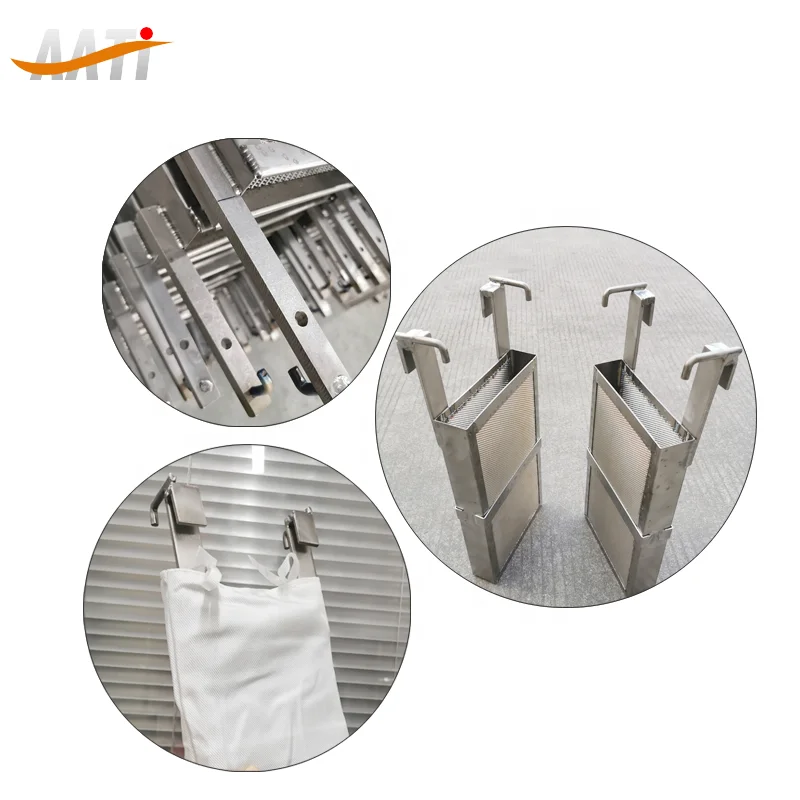 Gr1 Gr2 custom Titanium anode basket for plating electroplating titanium baskets anode baskets bag
