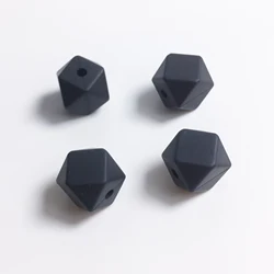 Wholesale New Arrival geometric silicone beads BPA free Food Grade soft Silicone icosahedron beads
