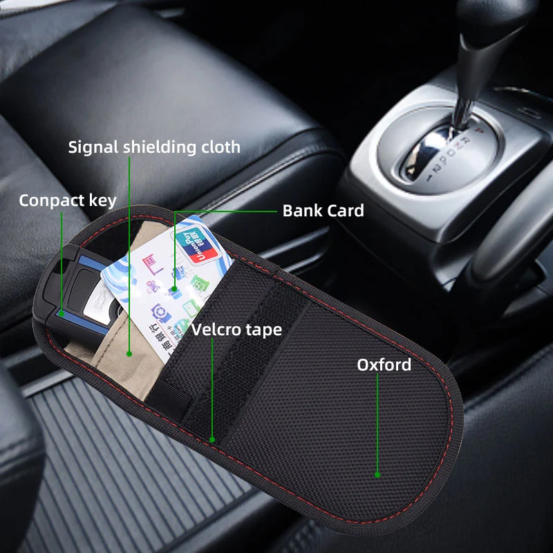 Car Key Signal Blocking Car RFID Anti-Theft Pouch Faraday Key Fob Protector Box premium Sublimation Shielding Bag