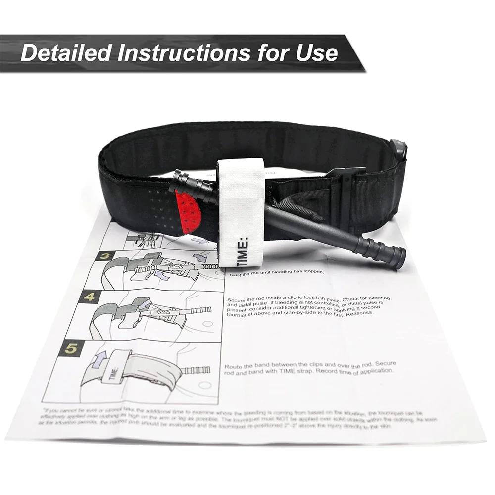Tourniquet, 1 Pack - The Fastest, Safest, Most Effective Combat Hemostatic Control Single-Handed Application for Military