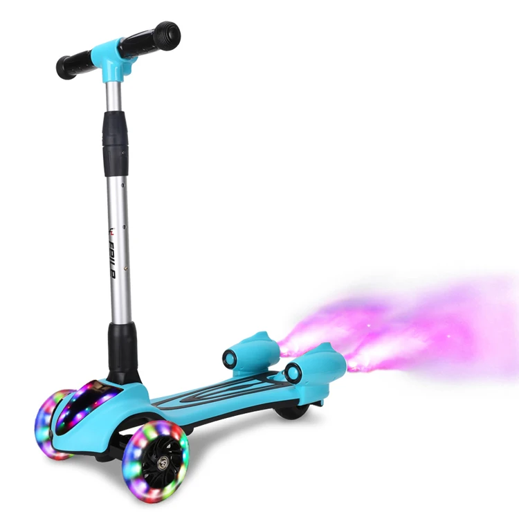 2 in 1 Kick Scooter with Removable Foldable Seat Great Adjustable Height Extra-Wide Deck PU Flashing 3 Wheels Kids Scooter