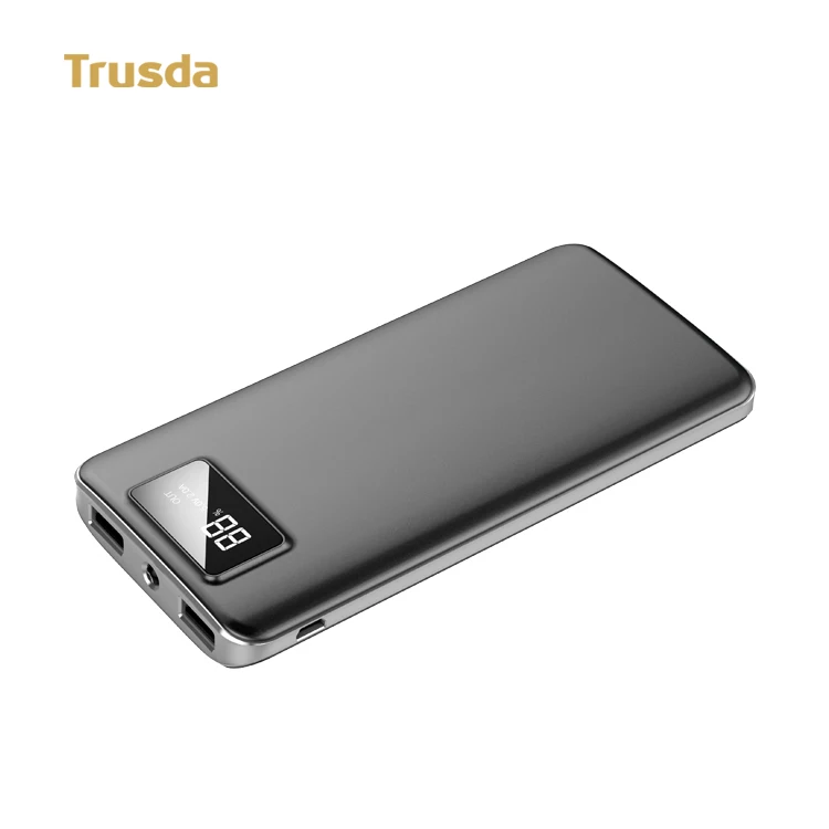 
Trusda K2 portable charger 10000mah power bank mini slim with LED display for android and iPhone mobiles charging 