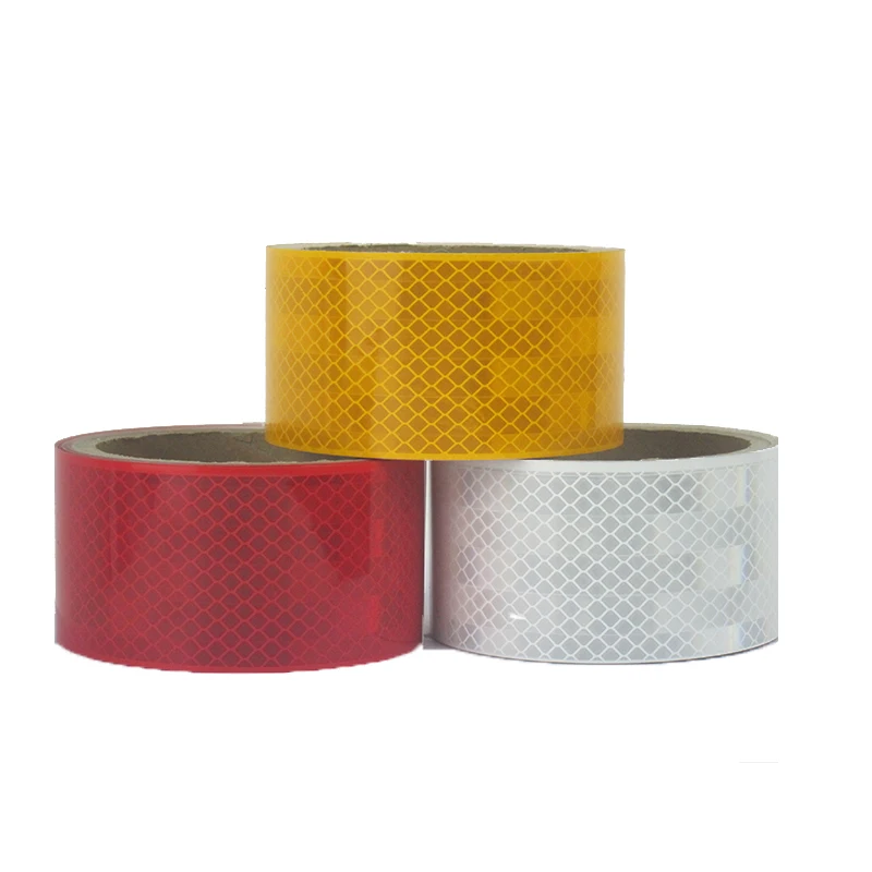High Intensity Auto Red White Reflector Car Safety Roll Trucks Prismatic Sticker Materials Reflective Tape for Vehicles