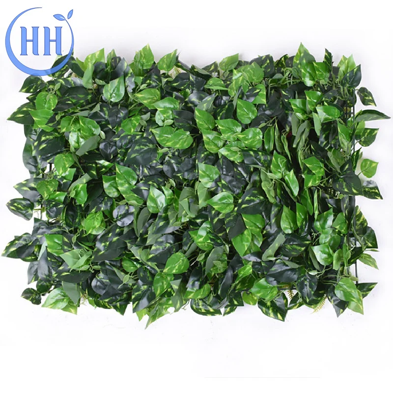 Factory Thick outdoor Grass Pared Artificial Plant hanging green plastic flower wall decoration