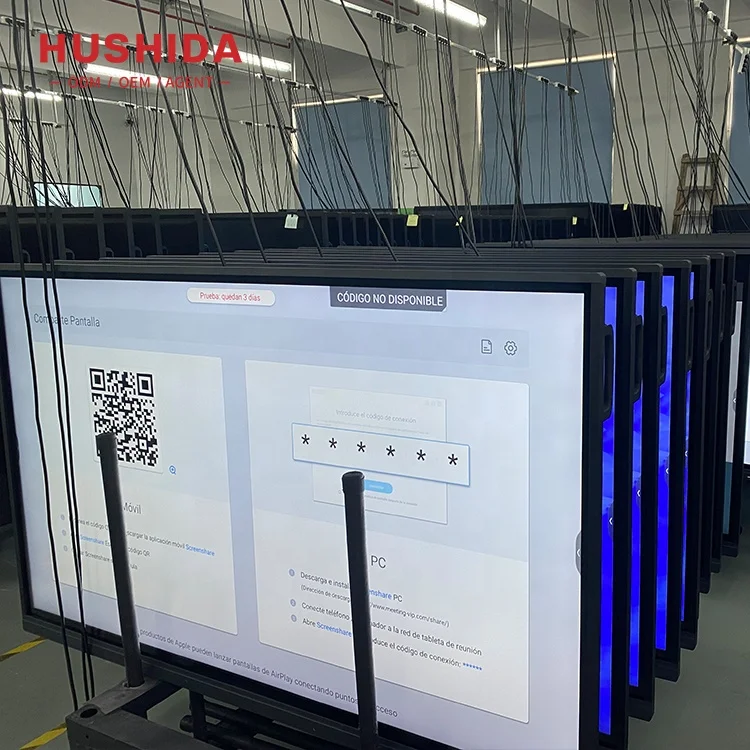 OEM HUSHIDA индивидуальная интерактивная доска 55 65 75 86 98 110 дюймов электронная умная для образования и