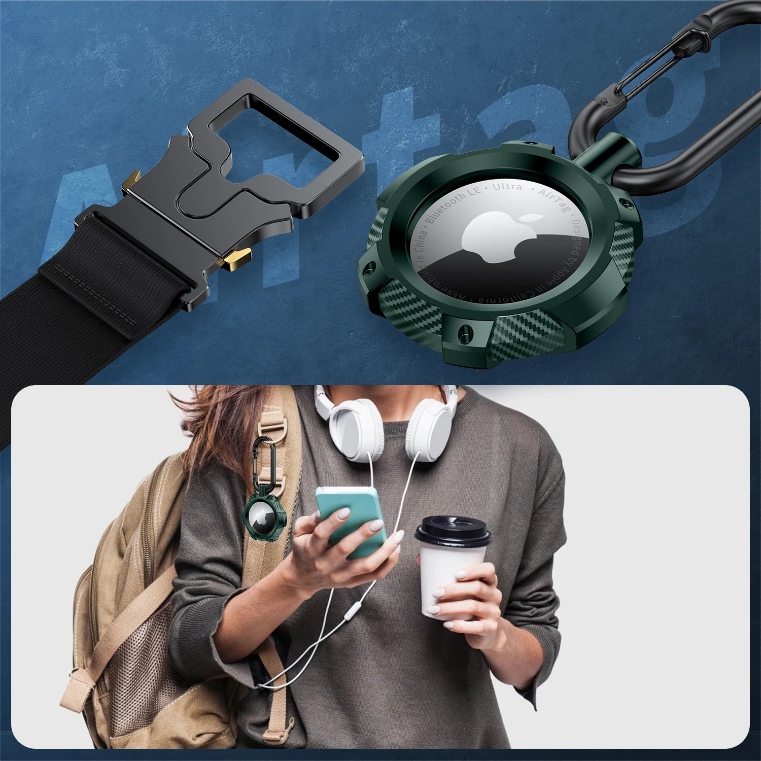 Улучшенный защитный чехол из углеродного волокна для Apple AirTag ТПУ держателя брелок фиксатор отслеживания местоположения домашних