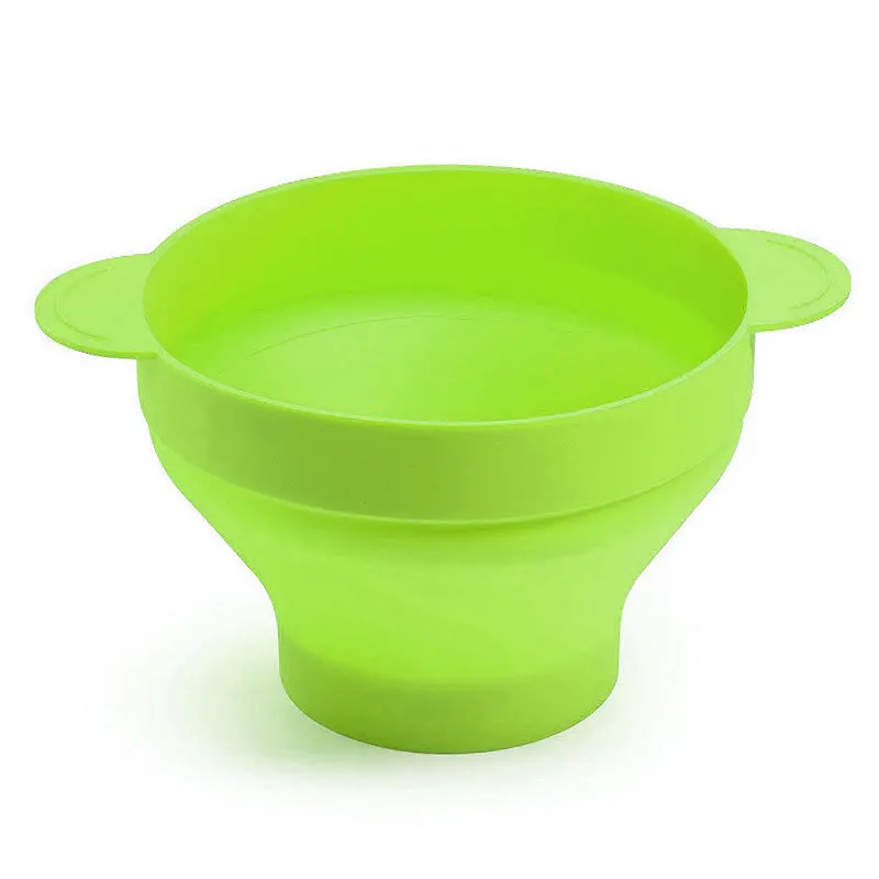 Силиконовая миска для приготовления попкорна с крышкой и ручками