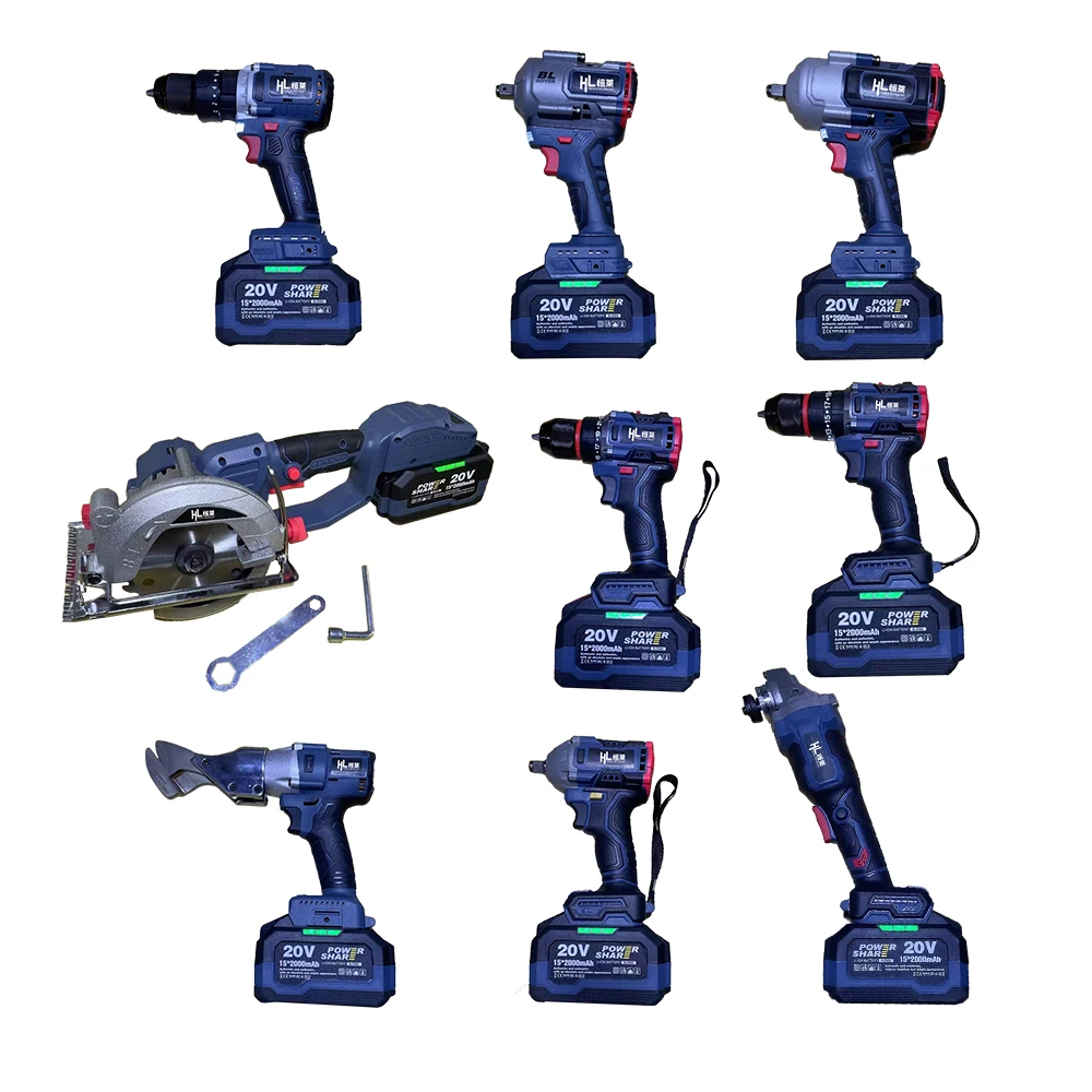 Акции HENGLAI! Большая скидка!! Доступные продажи для MKT Combo Power Tools 9 наборов набор инструментов 20 В беспроводные дрели батарея DIY