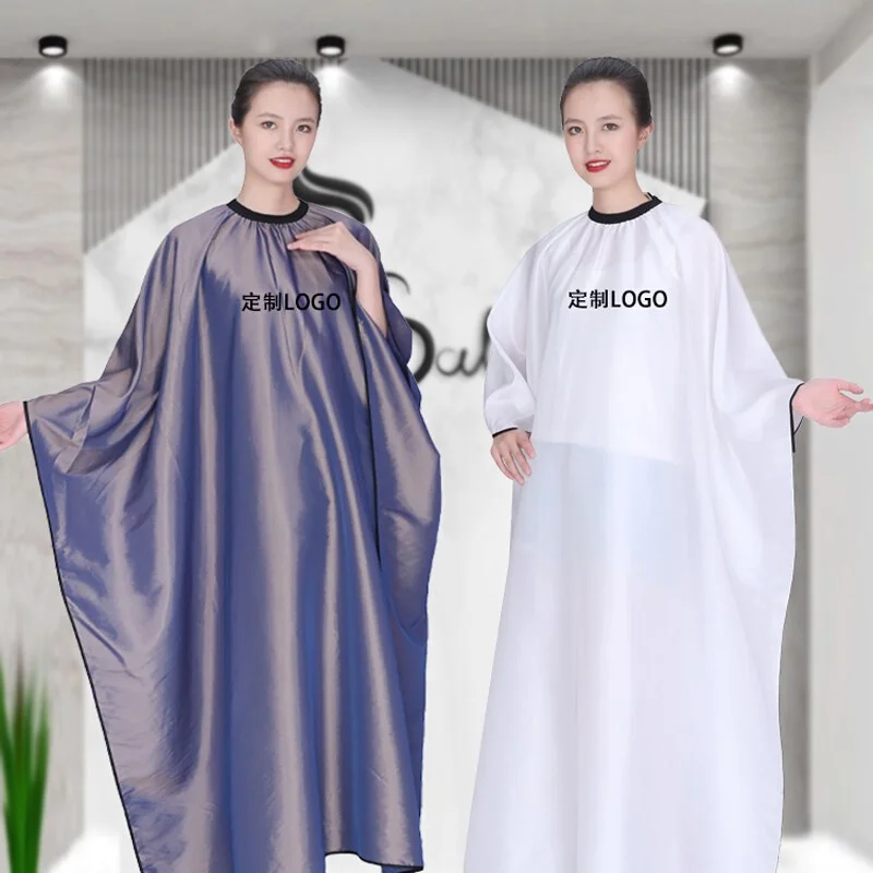 Новая Парикмахерская накидка с индивидуальным логотипом, черный мягкий парикмахерский халат для мужчин