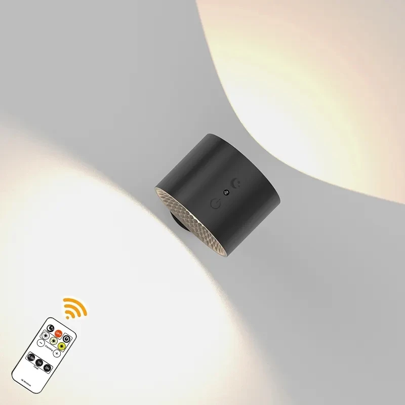 Rechargeable Touch Bedside Magnetic Wall Lamp Light Wireless With Remote Control Stepless Dimming