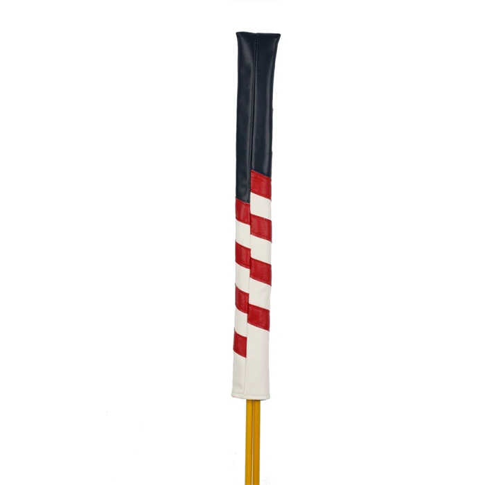 
Golf Alignment Stick Cover Stars Red Stripes PU Leather Waterproof Cover for Golf Alignment Sticks 
