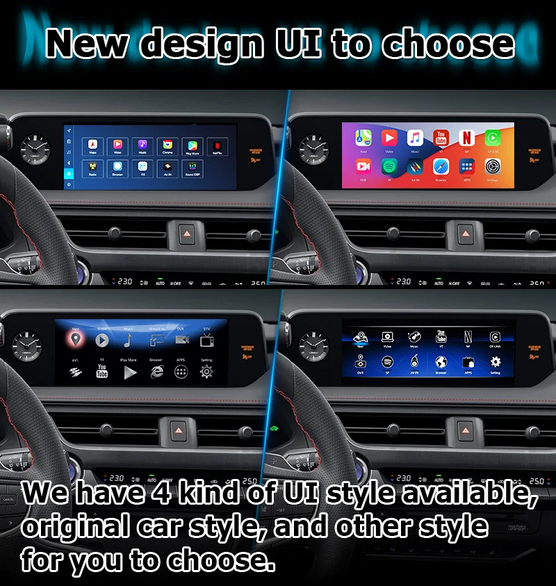 8+128GB Android 13 CarPlay Android Auto interface box video interface for Lexus UX250h UX200 2018-  by Lsailt