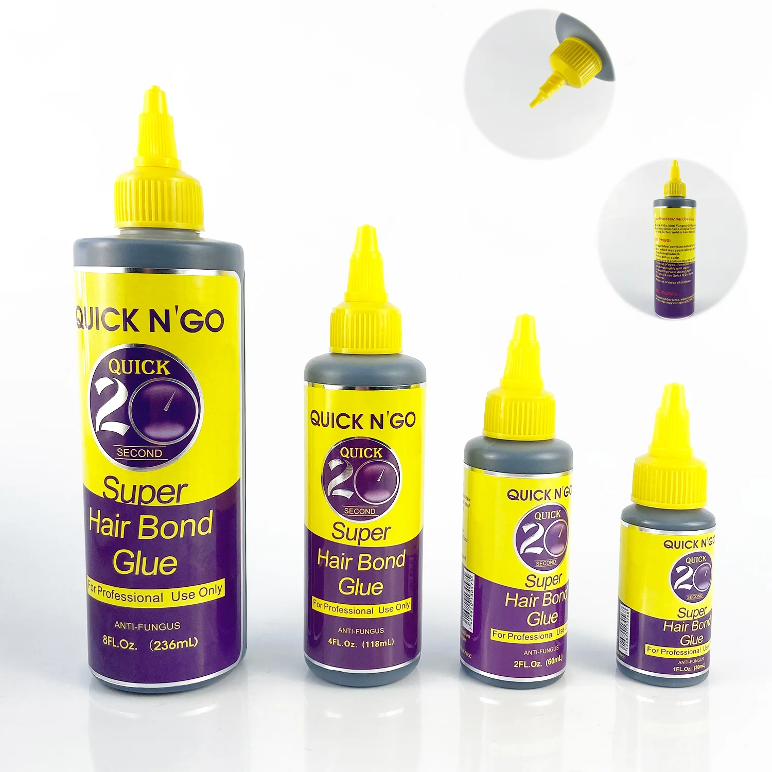 Hair Bonding Glue for Wigs Making Professional Black Eyelash Extension Glue Waterproof Weave Glue Strong Hold