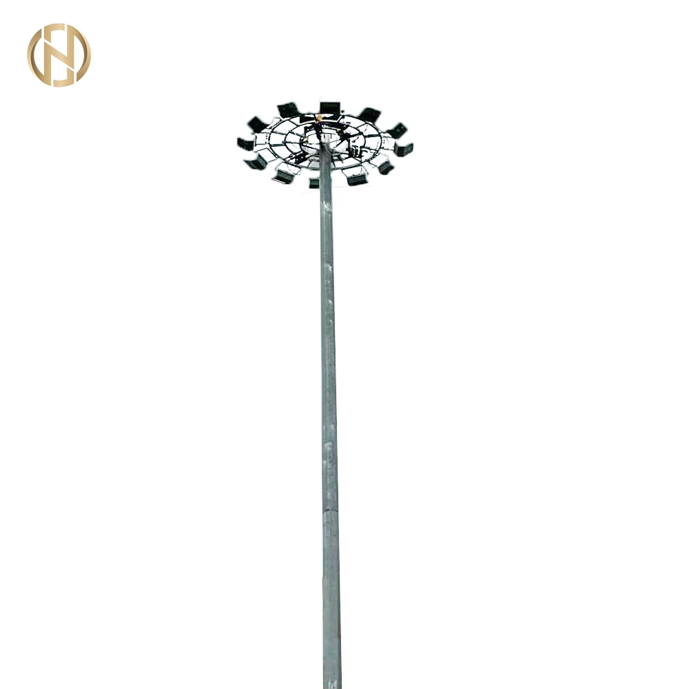 Customized High Quality Outdoor High Mast Lighting Pole Hot Dip Galvanized 18M High Mast Lamp Poles