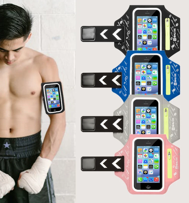 Waterproof Multifunctional Arm Pouch Bag Neoprene Sports Arm Band with Call Phone ID Card Holder 2023 6.5 Inches Unisex Nylon