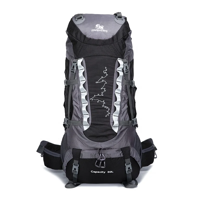 
New arrival 80L travelling watertightness nylon mountain climbing eco friendly bag hiking backpacks 