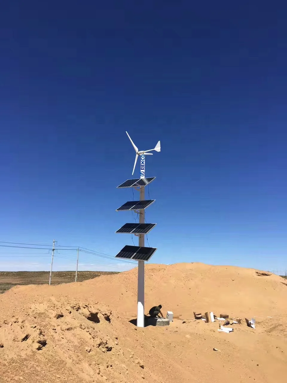 Home Use 2000w Wind Turbine 48v Solar Power Energy Storage Systems Horizontal Axis Wind Generator