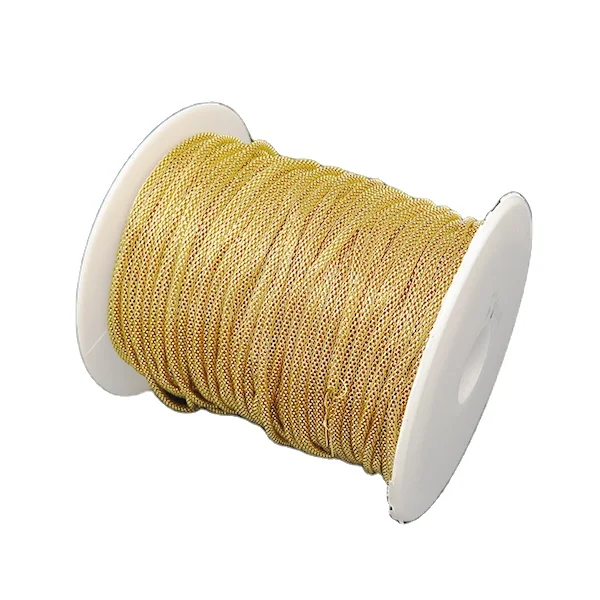 304 Stainless Steel New Gold Plated Wheat Chain Design For Men