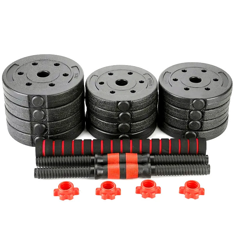 Gym Use Dumbbell Cement Plate Coated Cement Dumbbell Gym Plate PVC Cement Weight