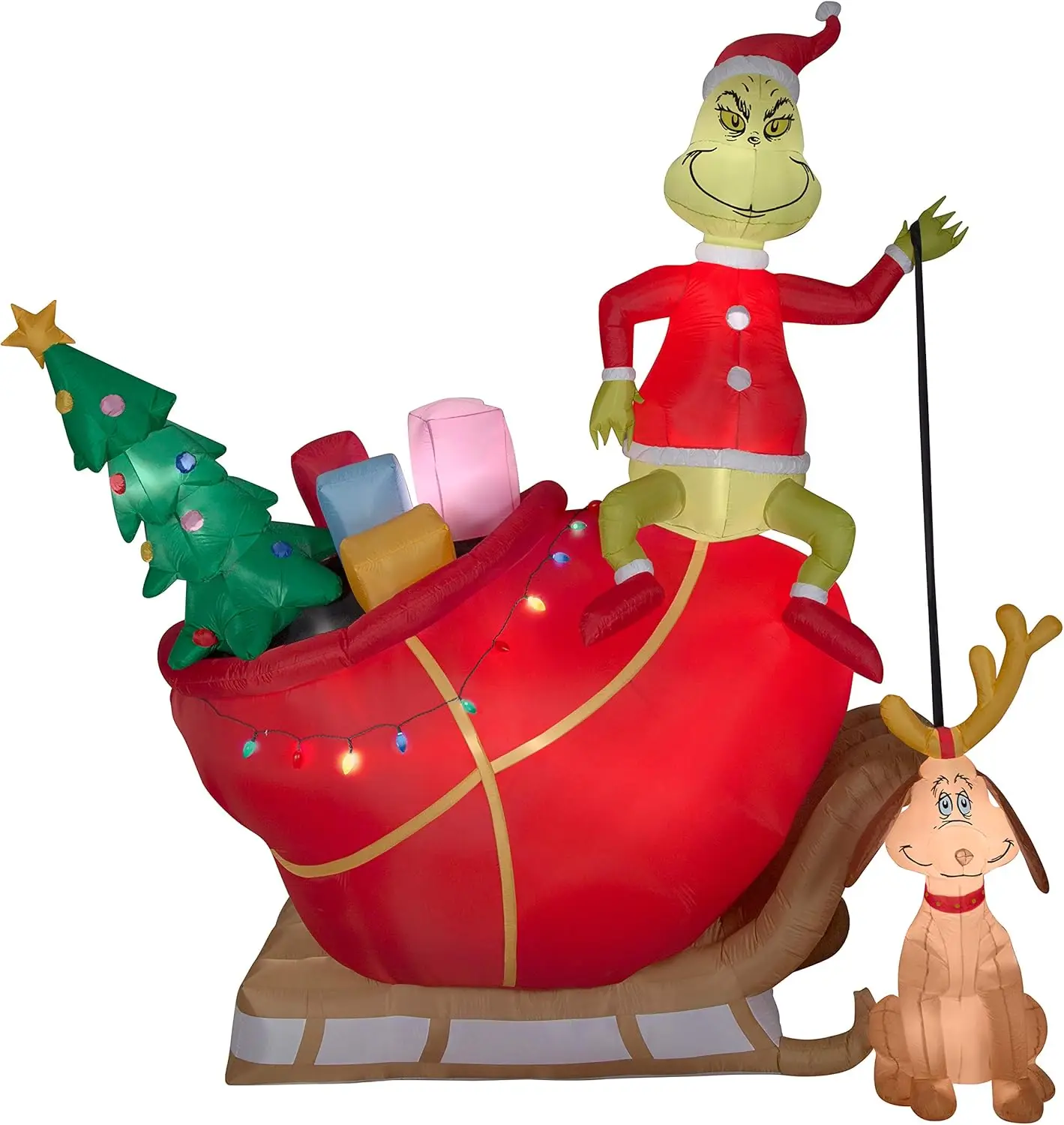 70 inch Inflatable Grinch Christmas Decoration for Outdoor Yard and Holiday Party Display