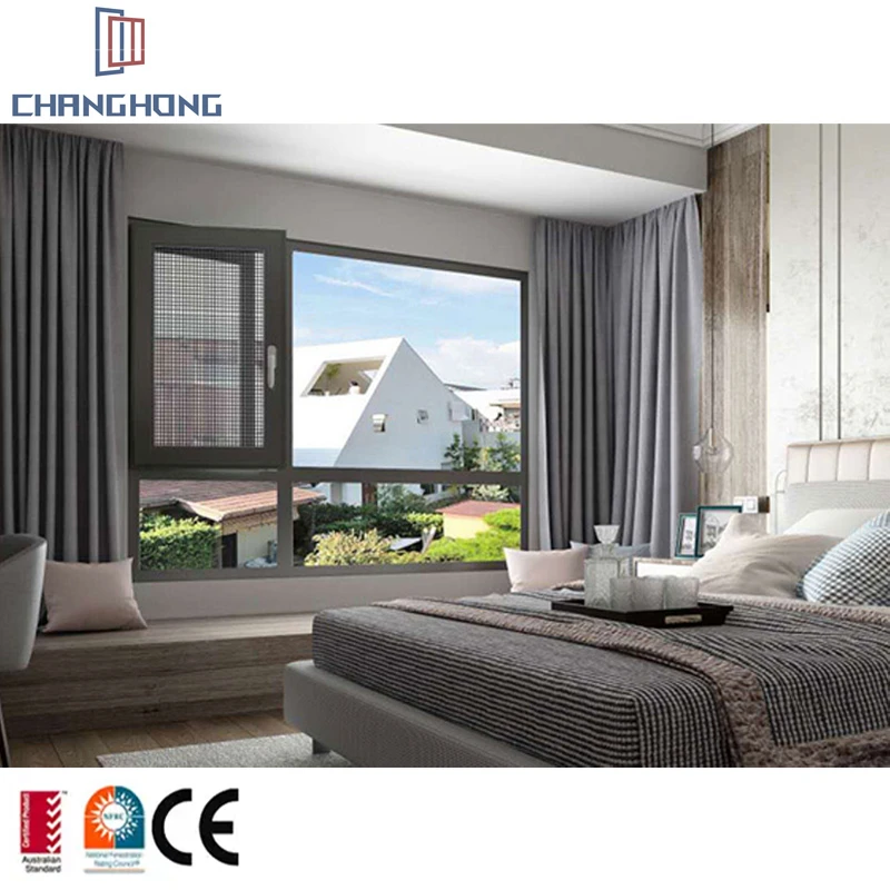 Style Modern Simple House Window Design Wood Glass Windows For House Impact Resistant French Casement Window