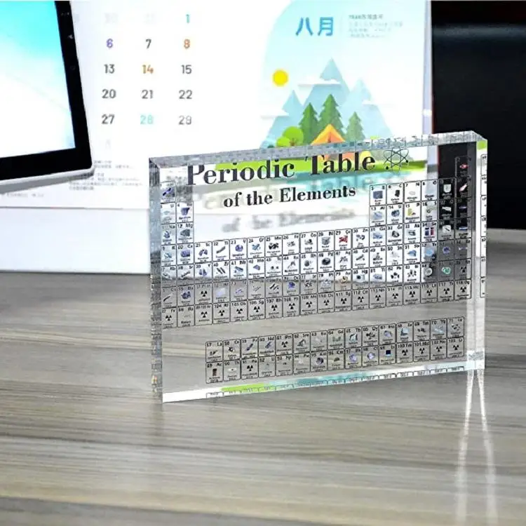 Customized Acrylic Periodic Element Paperweight Block Laboratory Gift Table