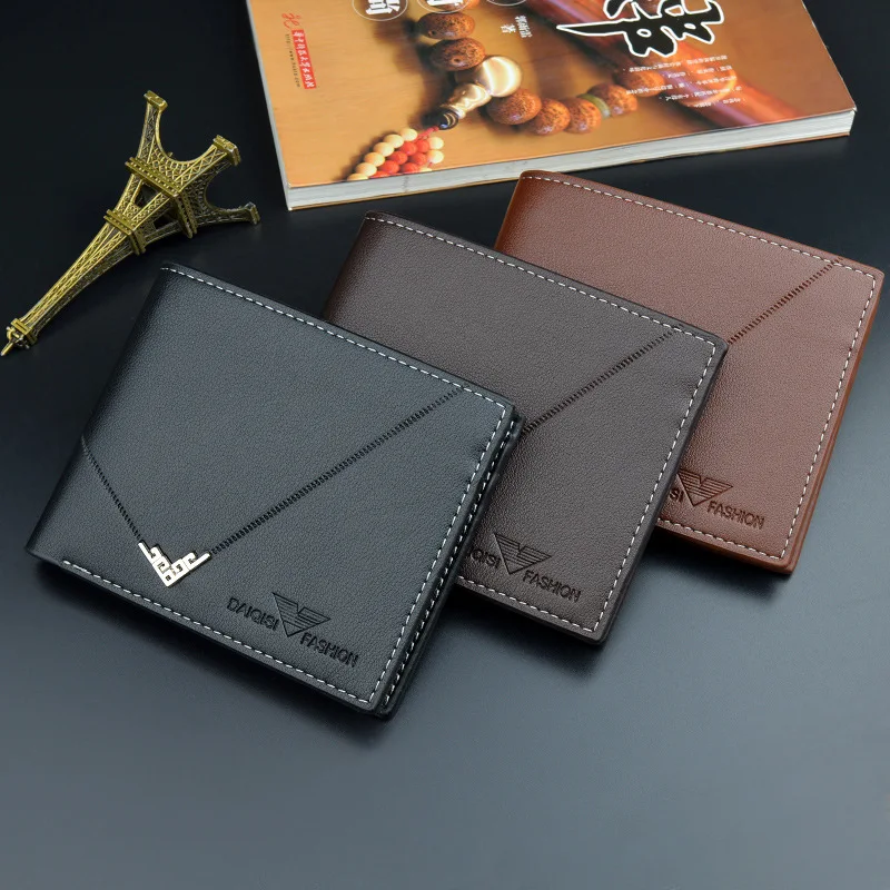 Wholesale  New  wallet multi-card 3-fold zipper wallet for young men  wallet