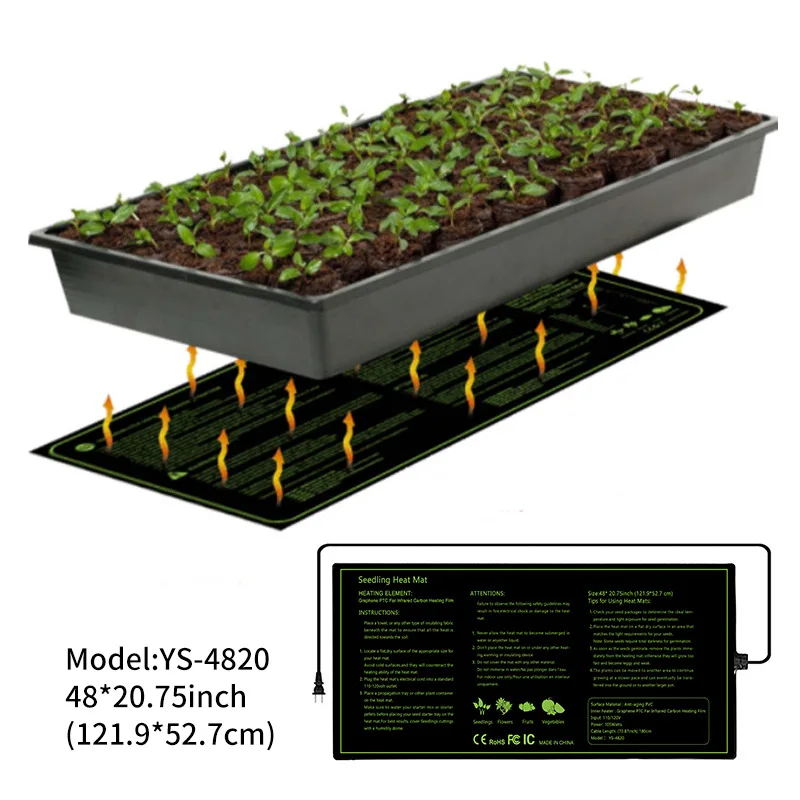Plants flowers animals thermostatic heating pad seed germination seedling growth waterproof seedling raising heating pad