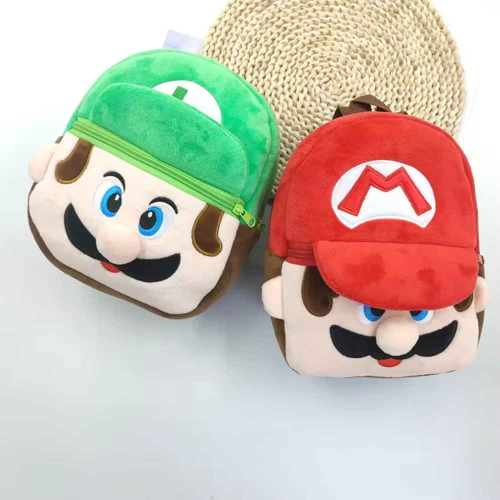 Wholesale Mario Bros Character Plush Bag Big Capacity Mario Figure Backpack Marios Backpack