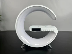 All in one  Multi-functional Wireless Fast Charging Alarm Clock Speaker APP Control RGB Atmosphere Night Light