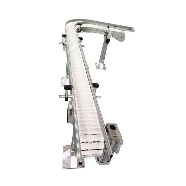 С Тиснением гибкий звено цепи конвейера, индустрия пакета наклонных и изогнутые плотная цепной конвейер