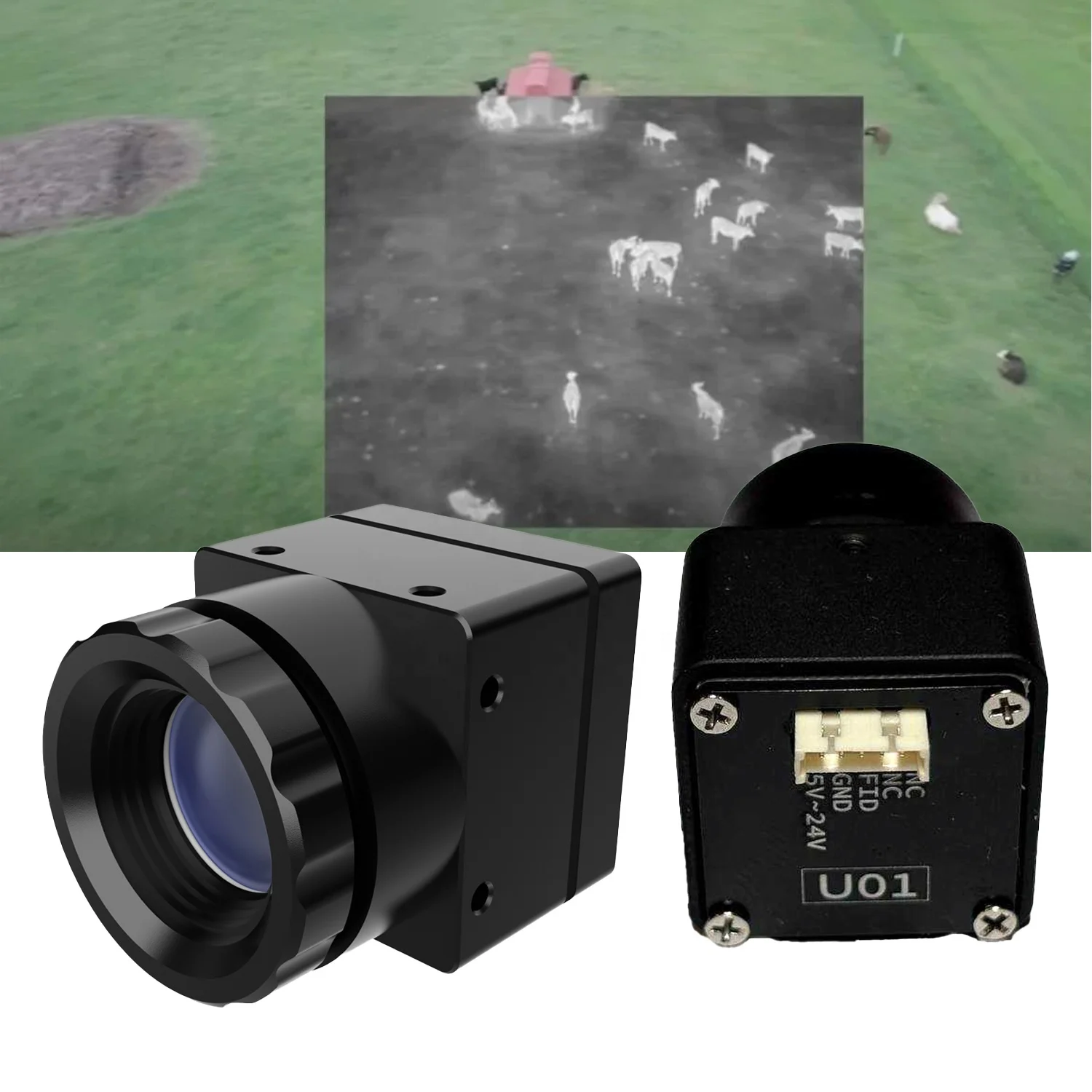 HTI 384*288 Resolution Long Wave Infrared Thermal Module Temperature Measurement Mini FPV/UAV/ROV thermal cam fpv