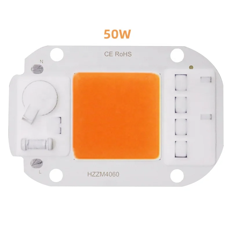 AC 110V 220V 20W 30W 50W COB Chip Driverless Cob Led Grow Light Chip Full Spectrum 380nm 840nm For Indoor Plant