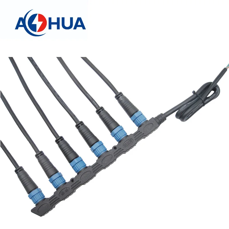 Customized Parallel Series Circuit Distributor  2pin M15 Waterproof Led Lighting Modules 2pin Female input Led Connector IP67 UL