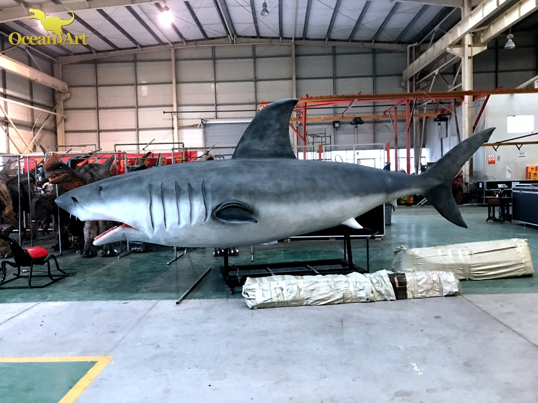 
life size animatronic animal shark model 
