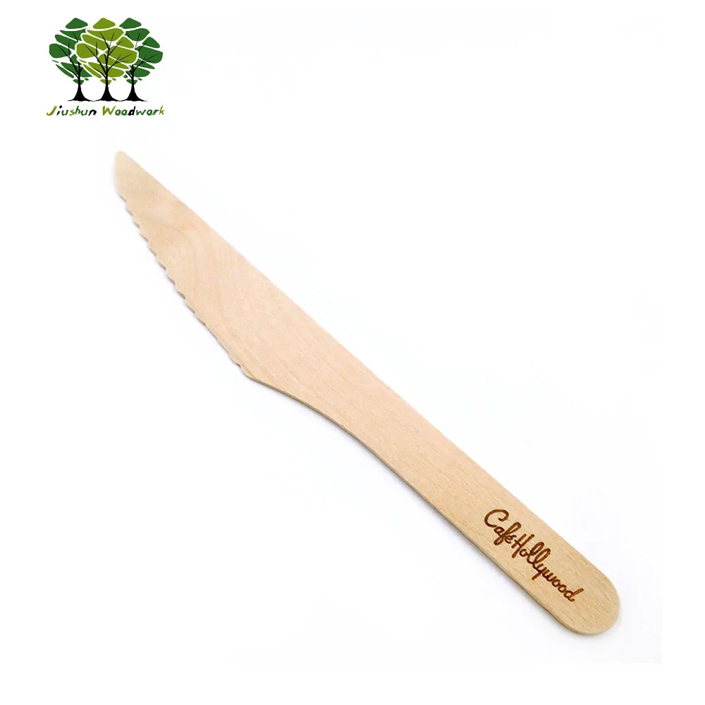 Customized logo disposable wooden cutlery set / fork / spoon