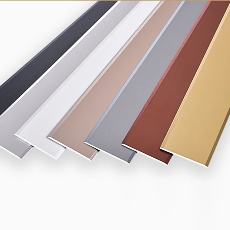 Aluminum profile 6063 Decorative Multiple Color Flat Tile Trim Strip