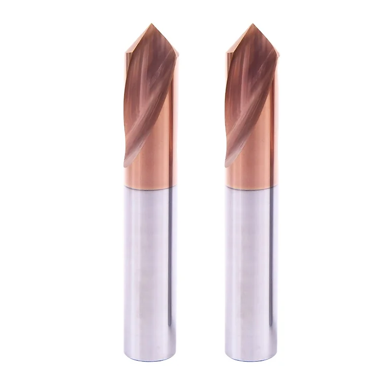 2 Flute Spot Drill Carbide Spot Drill With Tisin Coating For Steel