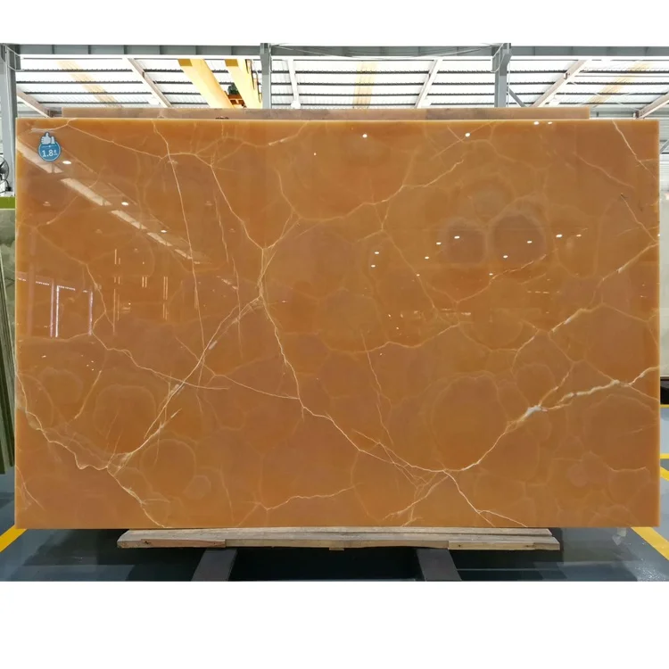 16 mm Mexico Orange Yellow Honey Onyx marble stone slab and Onyx Slab