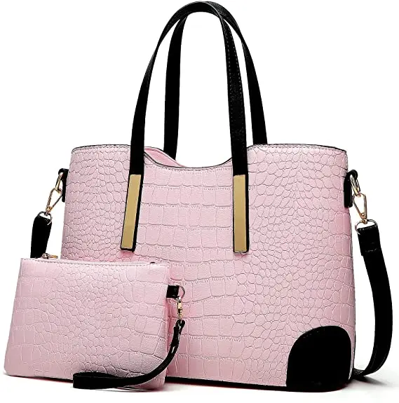 
Latest High Quality Custom Ladies Brand Large Crossbody Shoulder Purse Handbag Wallet Set 