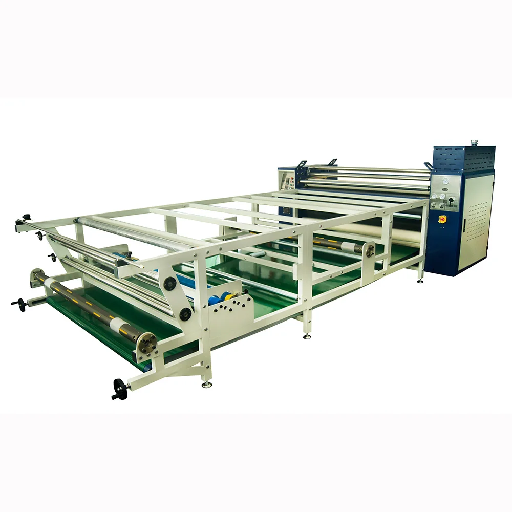 420*1700mm roll to roll rotary heat transfer press machine roller heating machine for garments fabric blanket carpet