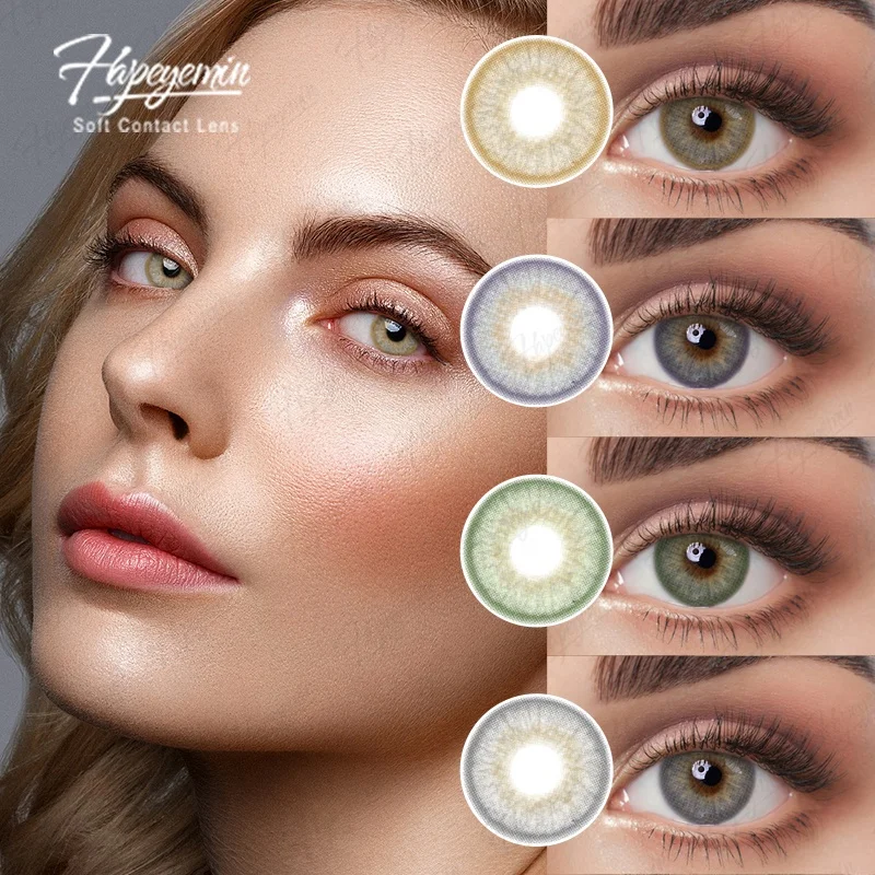 Factory Outlet New Pattern Best Selling Cheap contact lenses and invisible ink cheap natural leite de contato azul do