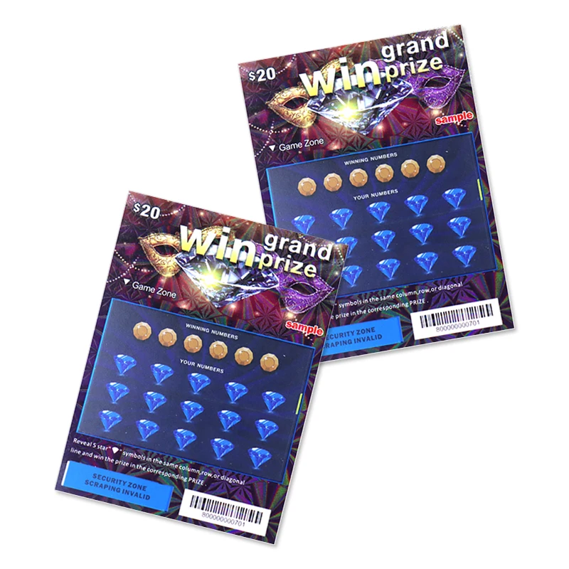 Lottery Card Customized design Scratch Off Tickets Draw Buy Cards Variable Data digital printing Lottery