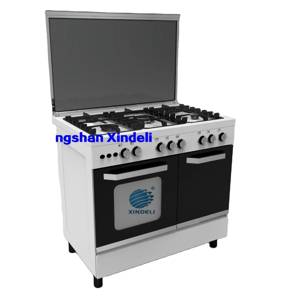 free standing gas oven with gas tank of Inox body