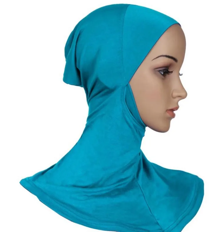 2020 Fashion Style Women Muslim Under Scarf Hijab Cap Solid Color Islamic Neck Cover Head Wear Cap