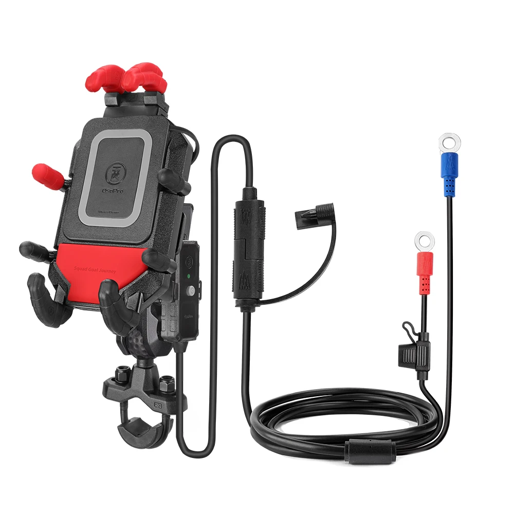 OSOPRO 2021 Новый беспроводной зарядный руль для мотоцикла u-болт Carapace держатель для телефона