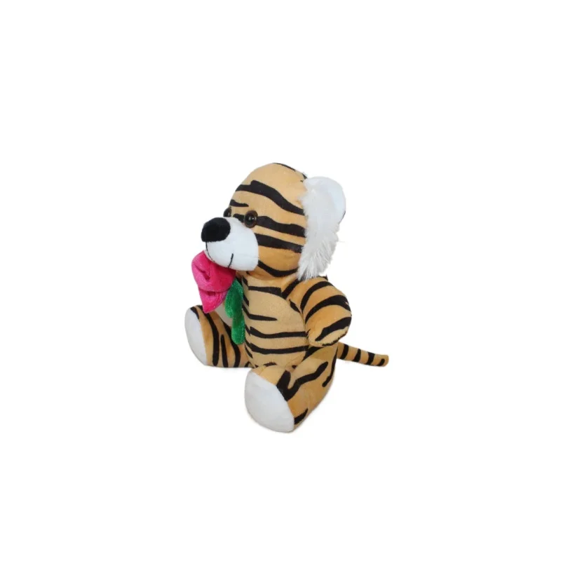 High Quality Baby Cute Rose Tiger Plush Toys Stuffed Animals Plush Tiger For Valentines New Year Gift