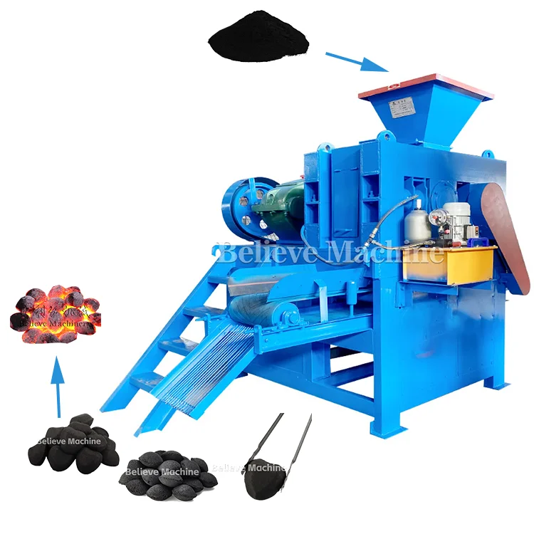 Small Chacoal Making Machine Briquette Machine Roller Press Charcoal Briquette Machine