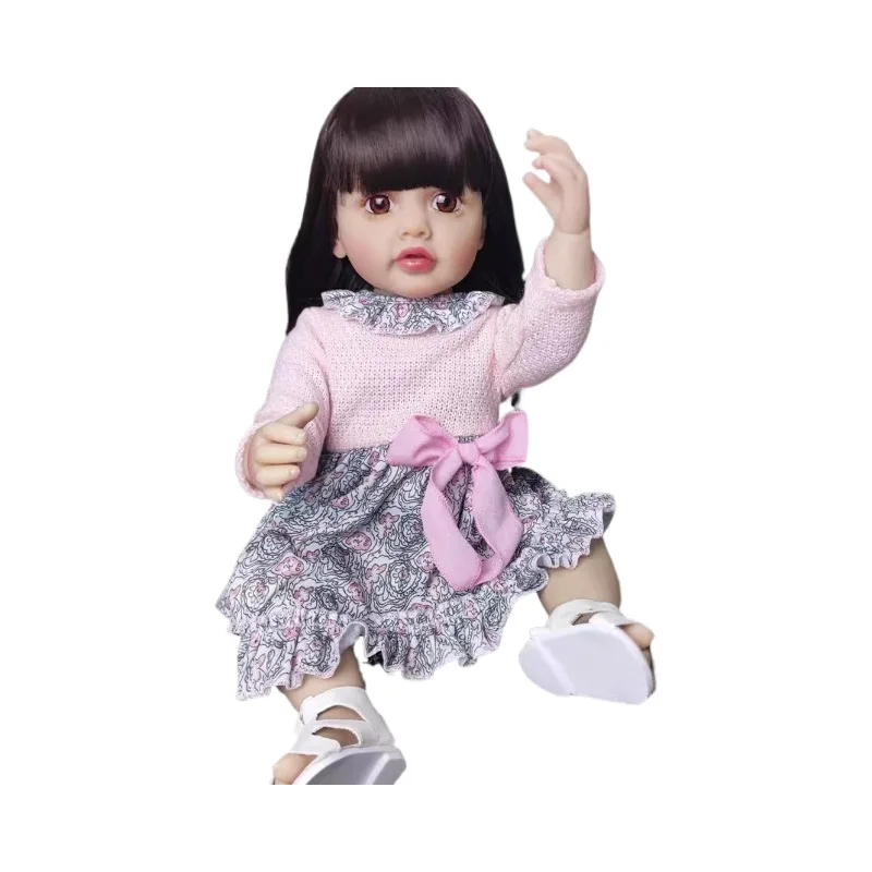 New 22 Inch Betty Soft Reborn Baby Doll Silicone Washable Bebe Reborn Doll Girl Child Toy Nursing Training Cheap Reborn Dolls